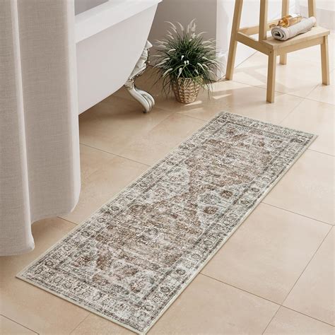 Amazon.com: Uphome Bathroom Rugs Runner, Distressed Farmhouse Boho ...