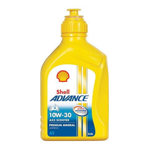 Shell Advance AX5 10W-30 API SN JASO MB Premium Mineral Scooter Engine ...