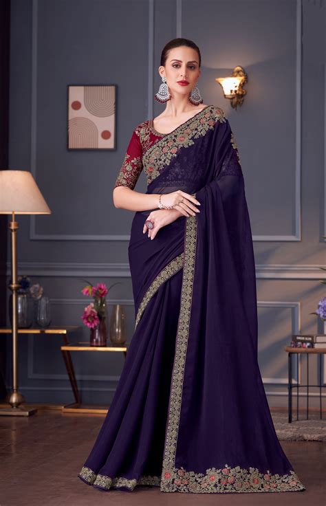 Premium Georgette Designer Saree For Wedding