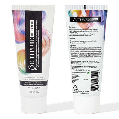 Butipure Natural Black Hair Colour, 60 gm Price, Uses, Side Effects ...