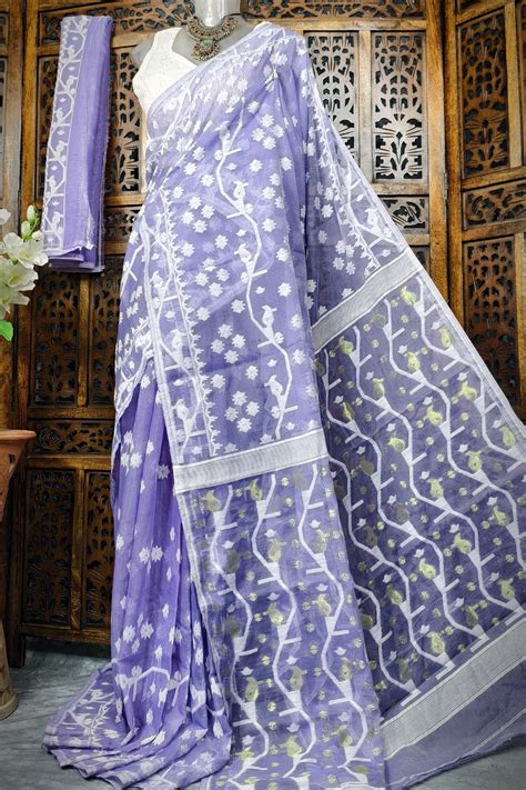 Kagojer Nouka Dhakai Jamdani Saree – Monamaar