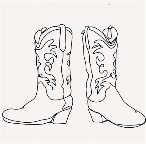 Cowboy Boot Drawing