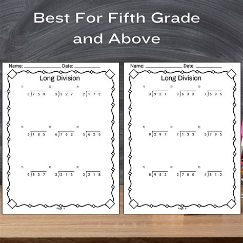 Image result for 5th Grade Math Worksheets Printable Long Division