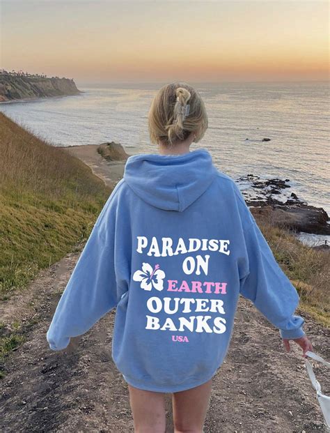 Outer Banks Paradise Hoodie, Outer Banks Aesthetic, Trendy Beach Hoodie ...