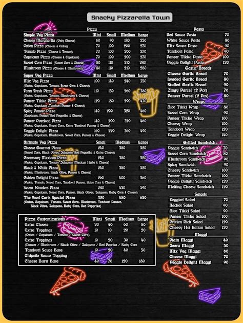 Menu at The Food Carts, Kot Kapura