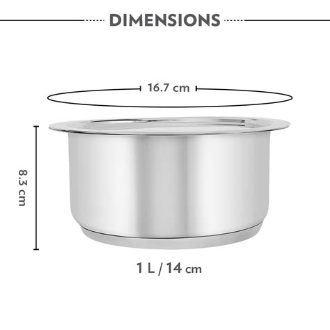 Borosil Cookfresh Impact Bonded Tri-Ply Bottom Tope + Lid Induction Base