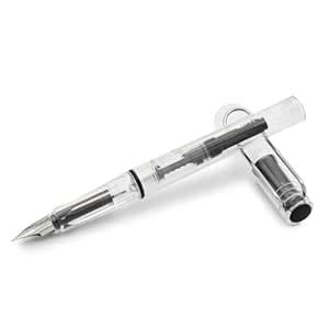 Art Ranger White Transparent Fountain Ink Pen With Ink Converter Pump ...