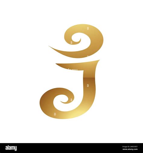 Golden Letter J Symbol on a White Background - Icon 7 Stock Vector Image & Art - Alamy
