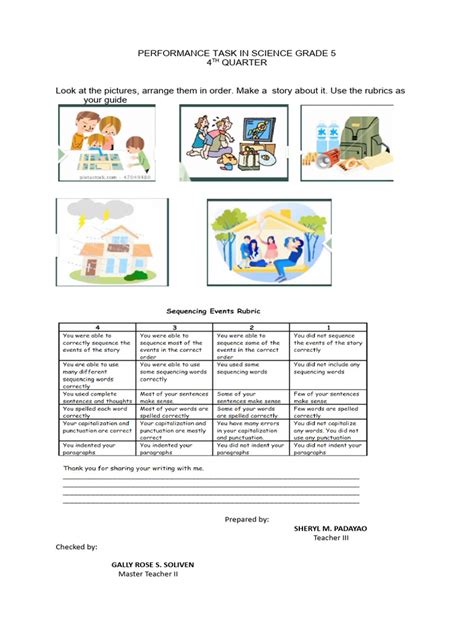 Image result for Grade 5 Science Performance Task