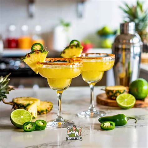 Spicy Pineapple Margarita Cocktail Recipe - Thirsty Tales