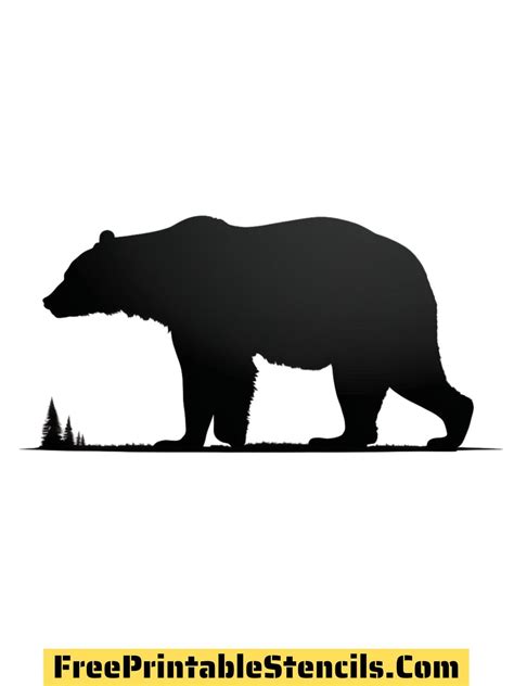 Free Printable Bear Stencils and Silhouettes - Free Printable Stencils