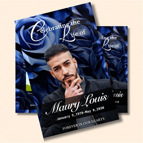 Image result for Male Funeral Program