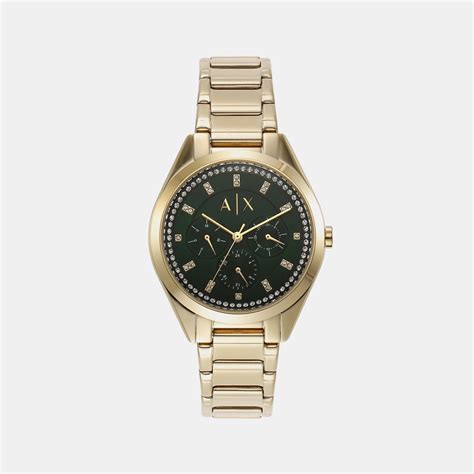 Armani Exchange Lady Giacomo Women Quartz Green Dial Multi-Function ...