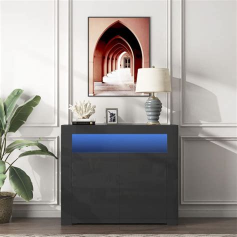 Living Room Sideboard Storage Cabinet Black High India | Ubuy