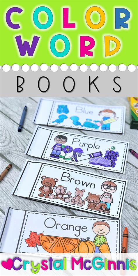 10 Color Word Books for Kindergarten or Preschool | Preschool colors ...