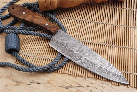 Custom Damascus Steel Chef Knife Damast Küchen Messer With WOOD Handle ...