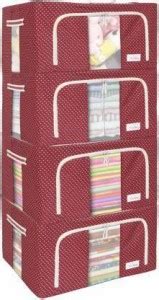 Flipkart.com | Innovegic 4 Compartments Cloth Storage Box - Storage Box