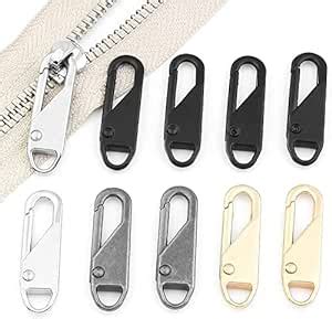 JICOOT 10 Pieces Zipper Pull Replacement Zipper Repair Kit Zipper ...