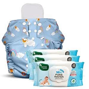 Buy Mother Sparsh Combo of 98% Pure Water Based Wipes with Plant Fabric ...