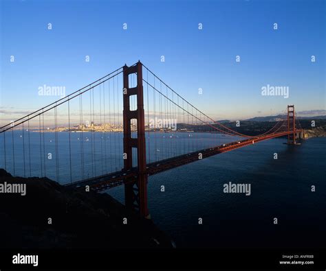 Golden Gate Bridge at Last Light, San Francisco, California, USA Stock ...