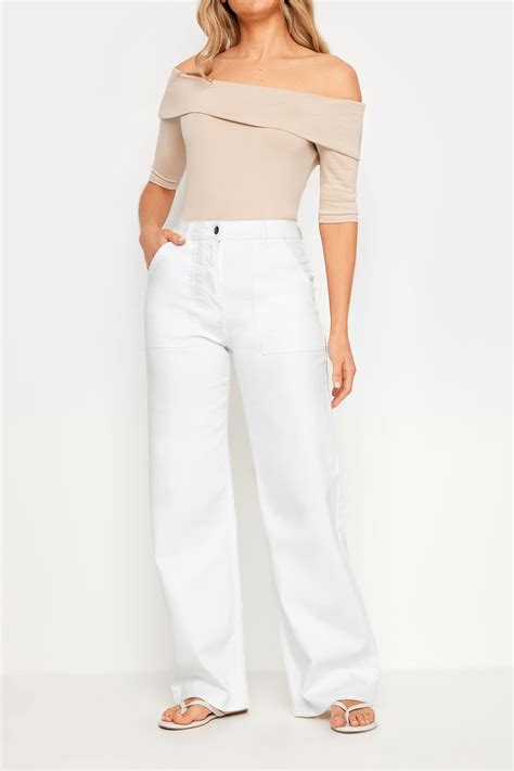 LTS Tall White Wide Leg Jeans | Long Tall Sally