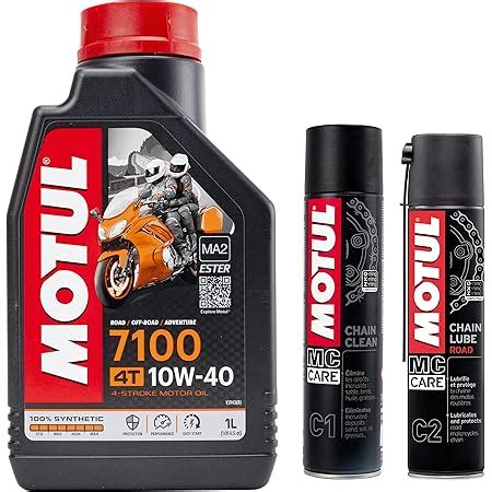 Motul 7100 4T Fully Synthetic 10W-40 Petrol Engine Oil for Bikes (1 L ...