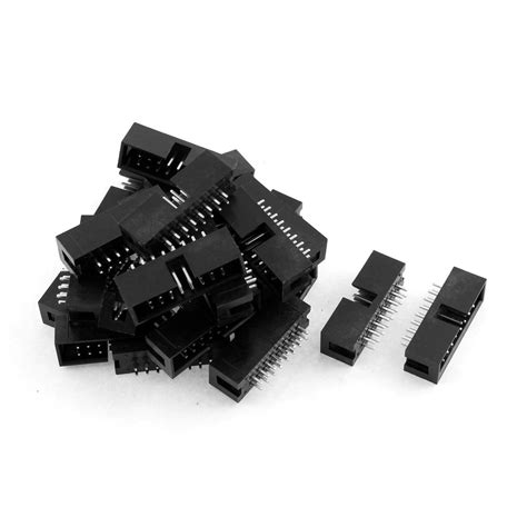 uxcell 24pcs 2x8 16-Pin Straight Box Header Connector IDC Male Sockets ...