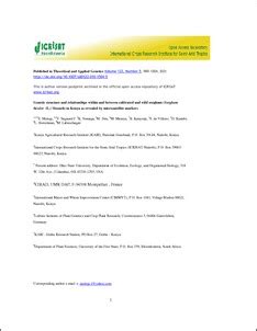 Genetic structure and relationships within and between cultivated and ...