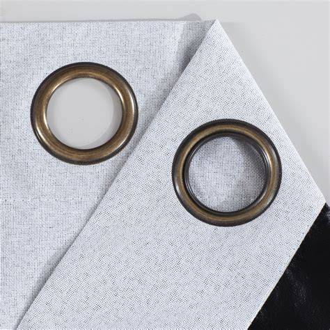 White 100% Blackout Window Curtains - Black Back | Ubuy India