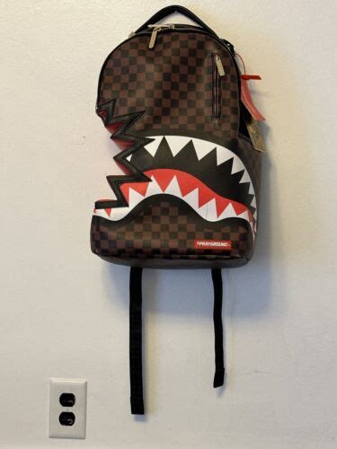 Buy Shark Bite In Paris Brown Backpack from Sprayground Limited Edition ...