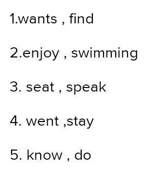 Q)Which word is finite and which word is non finite : 1) he wants to ...
