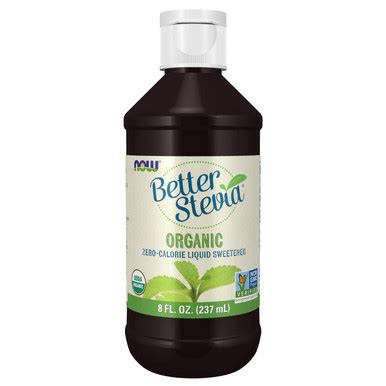 NOW Foods BetterStevia Organic Zero-Calorie Liquid Sweetener, Keto ...