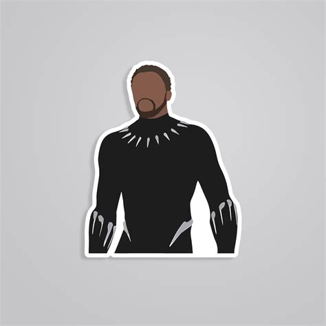 Add Marvel Elegance with Our Black Panther Minimalist MCU Sticker - A ...
