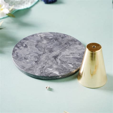 Grey Marble Cake Stand 8 inch