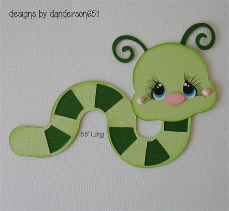 Worm Bugs Outdoors Summer Girl Boy Kids Pre-made Paper Piecing Die Cuts ...