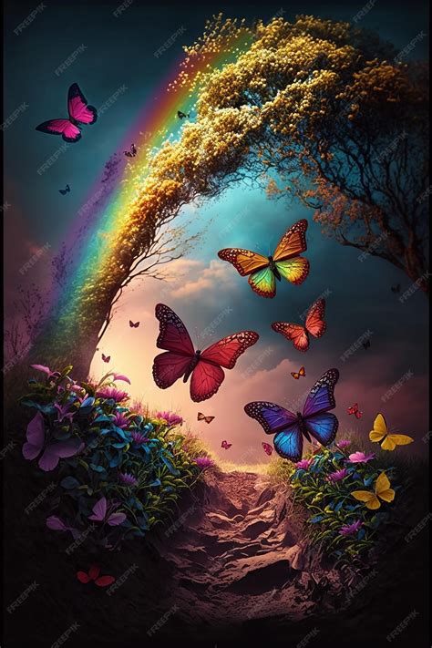 Beautiful Rainbow Butterflies