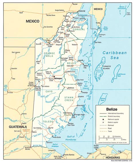 Large detailed political and administrative map of Belize. Belize large ...