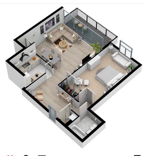 Two Bedroom Apartment Floor Plan
