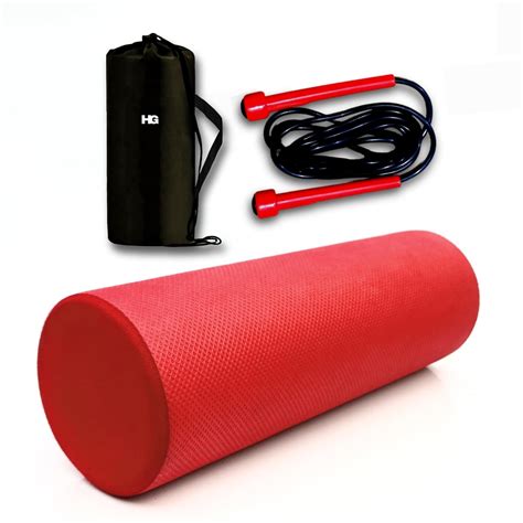 HOMEGALLEY Yoga Foam Roller for Exercise with Skipping Rope Deep Tissue ...