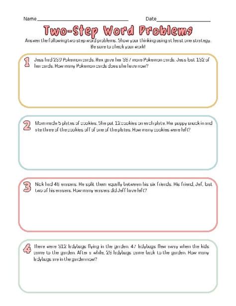 2 Step Word Problems 3rd Grade 的图像结果