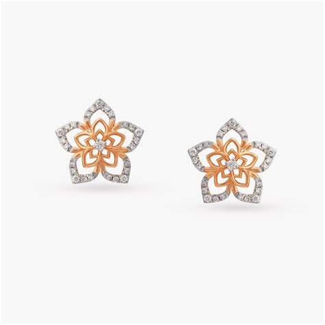 Blooming Elegance Diamond Stud Earrings