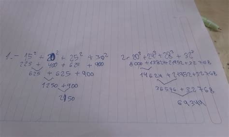 1._ 5(3)² + 5(4)² + 5(5)² + 5(6)² 2._ 4(5)³ + 4(6)³ + 4(7)³ + 4(8)³ ...