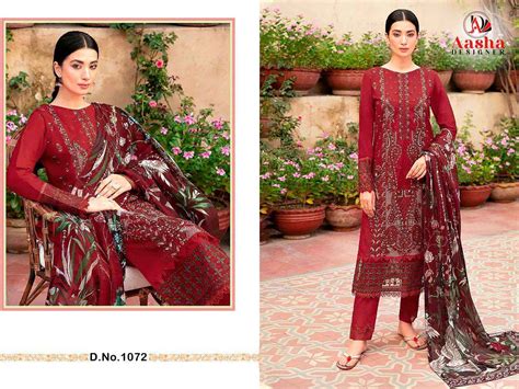 AASHA DESIGNER CHEVRON PREMIUM COLLECTION VOL 1 SUITS