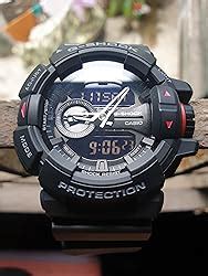 Casio G-Shock GA-400-1BHDR Black & Red Analog-Digital Dial Black Resin ...