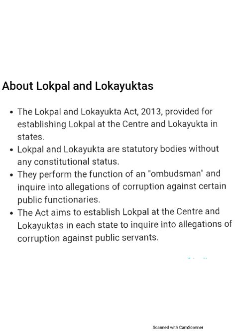 Cam Scanner 07-17-2024 18 - About Lokpal and Lokayuktas The Lokpal and ...