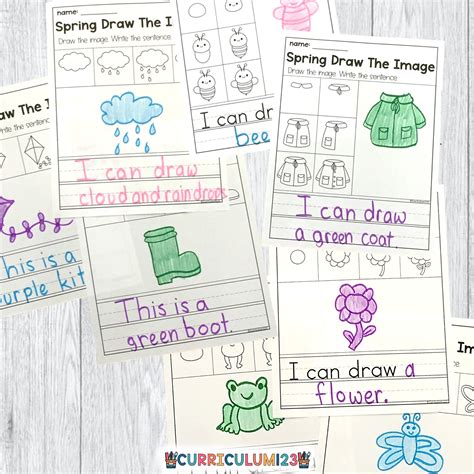 Spring Directed Drawing Printable Draw the Picture Spring Activities ...