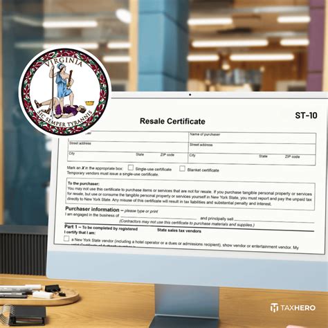 Get a Virginia Resale Certificate Online | TaxHero