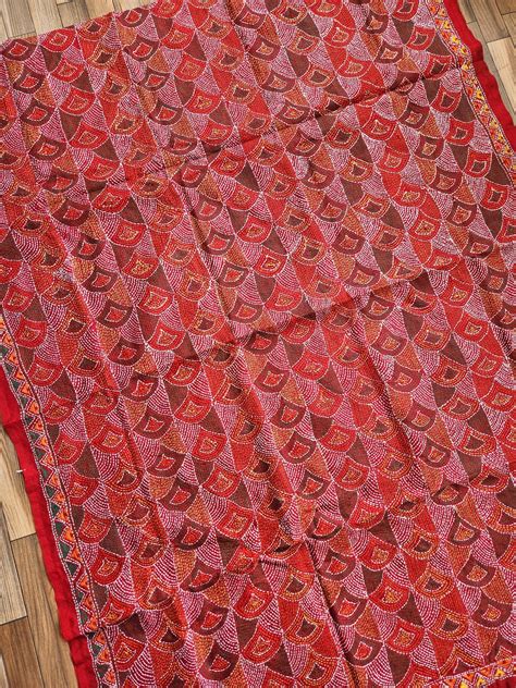 kanthadupatta kantha Red dupatta dupattas kantha dupatta – VIVARANG