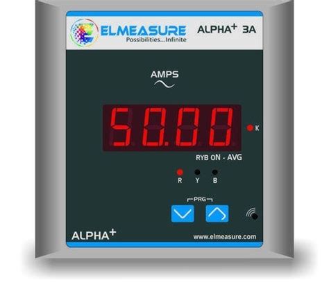 Buy Elmeasure 3 Phase Ampere Meter 4 Digit LED Display ALPHA 3A — Vashi ...
