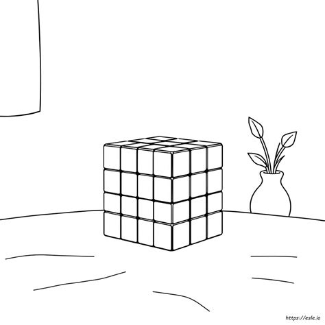 Rubiks Cube Coloring Page